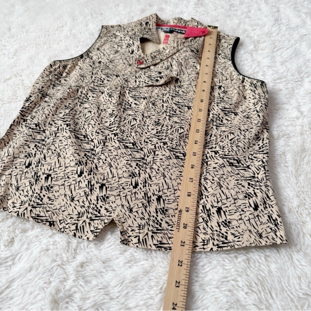 VTG 90s Y2K Jamie Sadock Woman Patterned Sleeveless Top SMALL Athleisure Boho - Picture 4 of 6